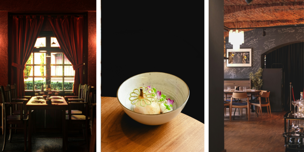 Ambiente de restaurante elegante representando la excelencia gastronómica celebrada en la Gala Guía Repsol 2026 en Évora.