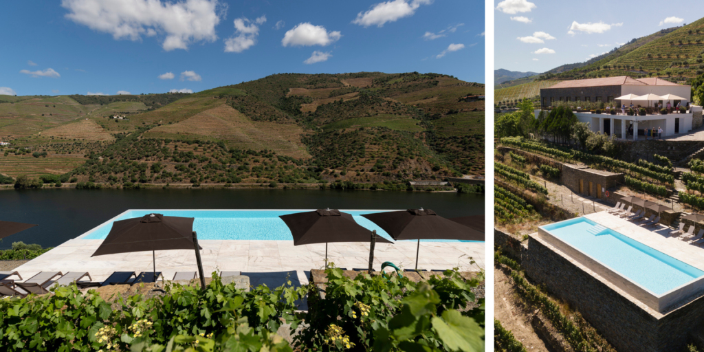 Piscina con vistas al río Douro en la Quinta de São LuizViñedos en terrazas alrededor de la Quinta de São Luiz en el valle del Douro