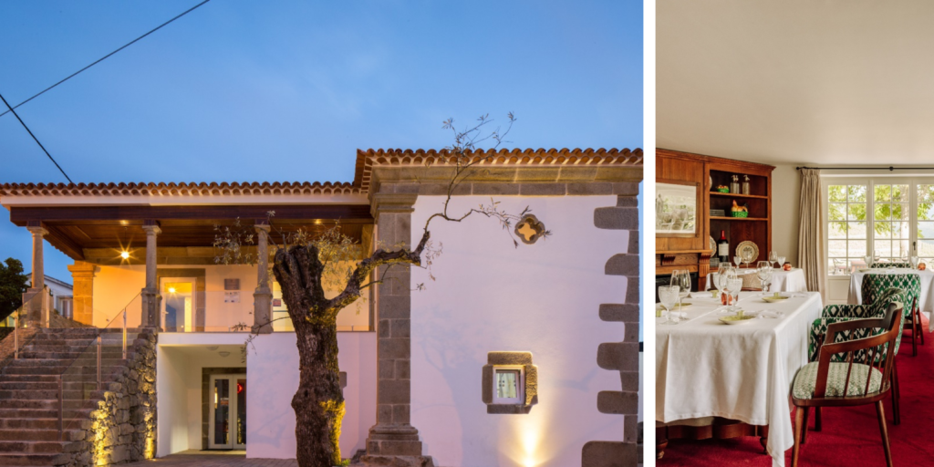 pátio da Quinta Nova Winery House rodeado por vinhas no vale do Dourosala do restaurante Terraçu’s na Quinta Nova Winery House no Douro