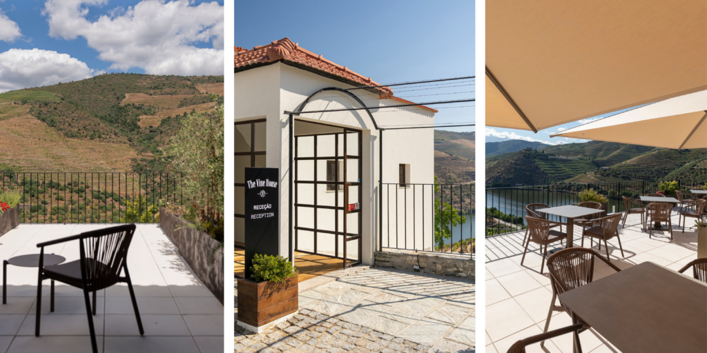 Terraza con vistas al río Douro en The Vine House de la Quinta de São Luiz