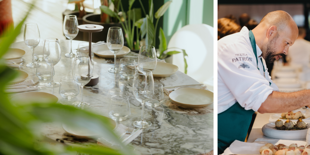 chef finalizando plato en restaurante recomendado en Lisboa gastronomia Lisboachef preparando plato cocina portuguesa contemporanea en Lisboa donde comer en Lisboa