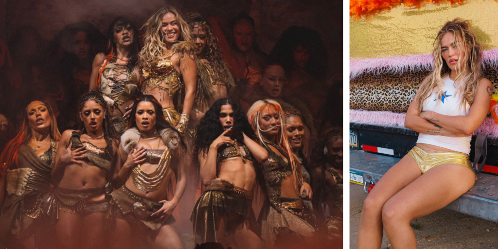 Karol G en concierto durante su gira internacional con público en estadio