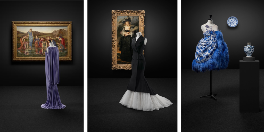 Exposición Arte y Moda en la Fundación Gulbenkian de Lisboa con vestidos de alta costura y obras de arte