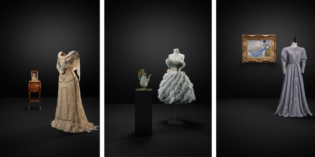 Exposición Arte y Moda en la Fundación Gulbenkian de Lisboa con vestidos de alta costura y obras de arte