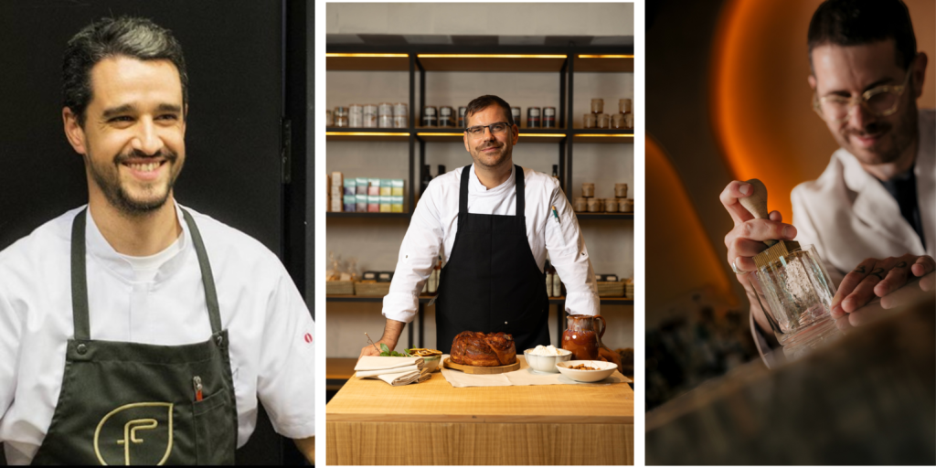 Chef André Cruz; Chef Jean Michel; Bar Manager João Felicidade