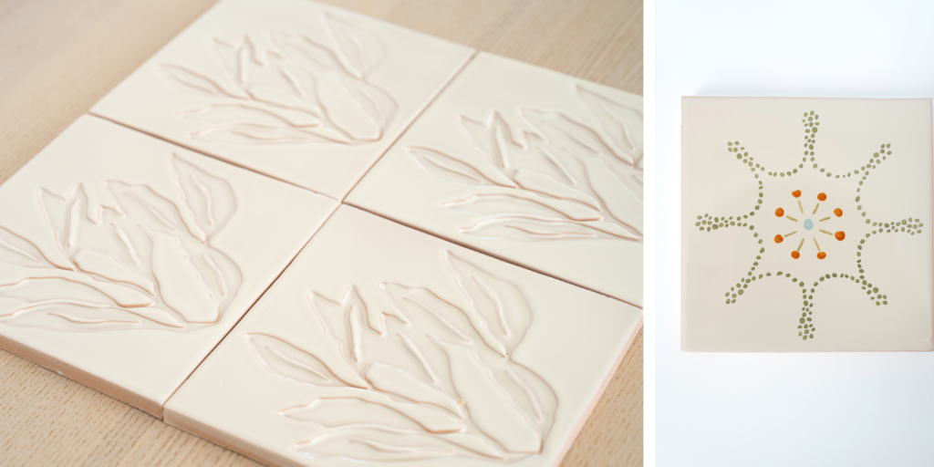 Azulejos de la colección FORTUNA creada por Bárbara Osório en colaboración con Viúva Lamego