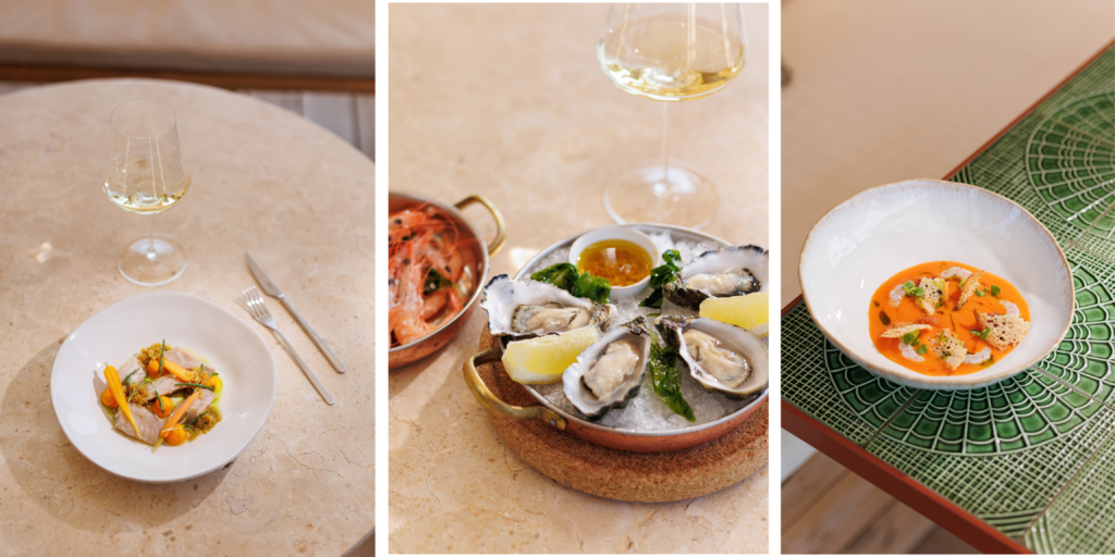 Gastronomía de Louis Anjos en Verdelago Beach Club, Algarve