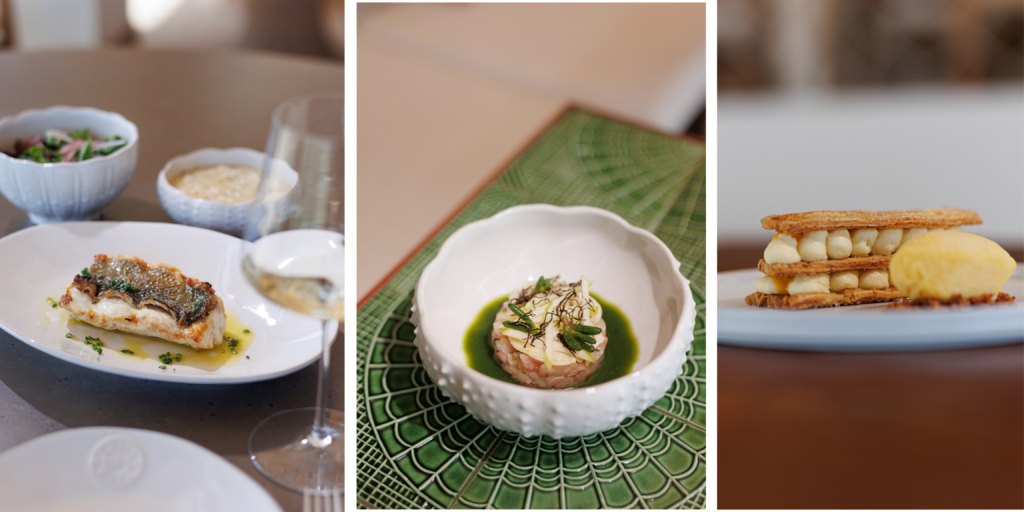 Gastronomía de Louis Anjos en Verdelago Beach Club, Algarve